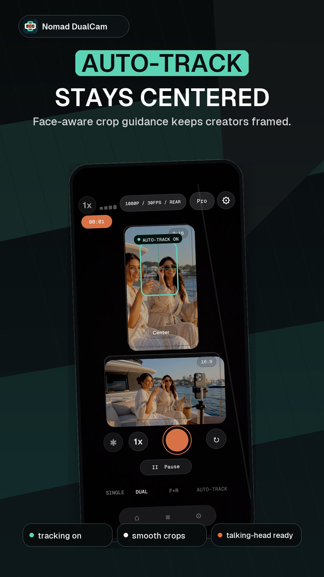 Nomad Camera — Auto-track keeps you centered